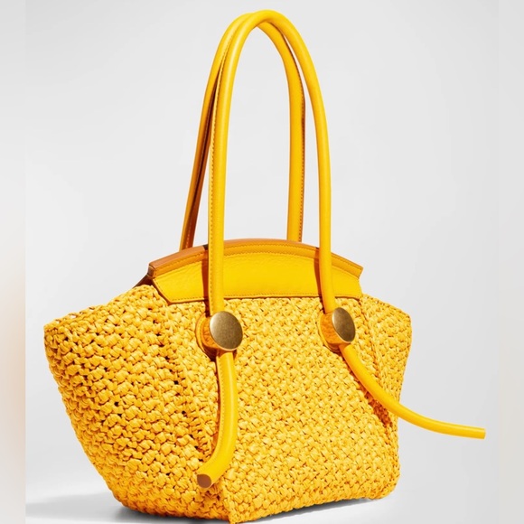 Proenza Schouler tote bag, raffia and calf leather NWT - Picture 3 of 8